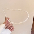 Minimalist white shell pattern acetate headband with anti-slip teeth and vintage finish - Eyeglass Style Headband / Beige Apricot
