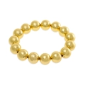 Bracciale da donna con sfere dorate lucide con perle metalliche ad alta brillantezza - Oro (14mm)