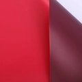Carta regalo opaca impermeabile bicolore rosso e bordeaux per fiori di Natale - Bifacciale Bicolore / Rosso Scuro + Rosso Opaco