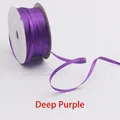 3mm deep purple double-sided polyester satin ribbon roll for DIY crafts and gift wrapping - 3mm/50 Yards / Deep purple