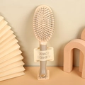 Spazzola per capelli antistatica beige e grigia con cuscinetto d'aria per capelli lunghi - Arancione