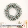 PE Snow Dusted Christmas Wreath 60CM (110 Tips)