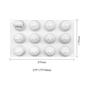 12-cavity white silicone fruit mousse mold with dimensions 295x170x40mm and 45mm holes - 12 Cavity Orange MCM-329