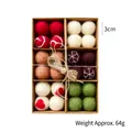 Set di 24 palline di Natale in lana infeltrita colorata in scatola regalo kraft - Stile C (Mix Multicolore)