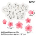 Cherry blossom silicone mold for chocolate and cake decor with size measurements - 2# Cherry Blossom Flower / Gray