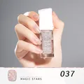 Fast drying silver-pink glitter nail polish in magic star shade 037 for shiny manicure - 37#Magic Stars