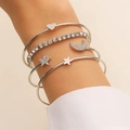 Silver - Star Moon Heart Set