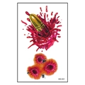 Halloween temporary tattoo with realistic bullet hole splash and spider wound patterns - WS-K01