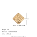 Hammered Texture Square Tag - Gold