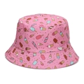Pink children's bucket hat featuring vibrant all-over ice cream and popsicle prints - 51-52CM(2-4 Years Old) / Pink Ice Cream