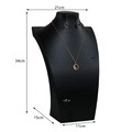 Black bust jewelry display stand for necklaces and earrings with 34cm height dimensions - Large / Black