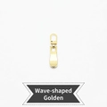 Universal replacement zipper puller in gold finish with unique wave curve design - Wave Style Gold