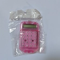 Roze transparante mini-zakrekenmachine met sleutelhanger in beschermzakje - Translucent Roze