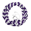 Purple and white chevron infinity scarf featuring a hidden zipper pocket for essentials - Wave Pattern White Purple