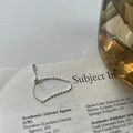 Minimalist 925 silver plated adjustable soft chain ring with sliding metal bead detail - Thin Chain Style / Silver-Ultra Thin Chain Style