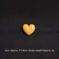 Cute yellow heart-shaped resin brooch for bags and shoes, size 2x1.8cm, weight 2g - Colorful Heart Small / Yellow