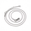 Detail of stainless steel link chain featuring lobster clasp and extension for DIY jewelry - Steel 1.2mm*40+5cm
