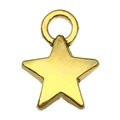 DIY pentagram star pendant in antique gold finish for necklaces and jewelry making - 小五角星(20832)