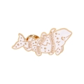 White whale enamel pin with golden edges and You Have Always Been Enough text - ALWAYS ENOUGH Whale Style (C2363-7)