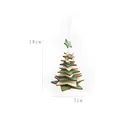 Christmas tree wooden star pendant in green finish, holiday hanging ornament, 10cm x 7cm - Green Five-point Star