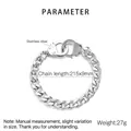 Bracciale da uomo a manetta in acciaio inossidabile argento, 215mm lungo e 9mm largo - Bracciale Design a Manette (KB164156-Z)