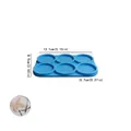 Molde de silicona redondo de 6 cavidades para soportes de resina con medidas detalladas - Molde de Soporte de Teléfono Redondo de 6 Cavidades