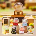 Siamese cat crystal ball figurine set with 6 regular and 1 hidden variant - 1210-88 Sparkle Meow Series Set of 6 / Full Box Set
