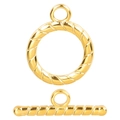 Fermoir à bascule OT en acier inoxydable 304 doré pour la création de bijoux DIY - Doré