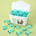 Capsules de lessive 5-en-1 dans une boîte de rangement blanche pour propreté et parfum - Ours Freesia 30 Capsules en Boîte