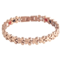Bracciale a maglie a farfalla minimalista in oro rosa con magneti terapeutici - Oro rosa