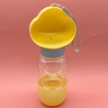 Portable pet water bottle with wide bowl and yellow-transparent finish - Cloud Style Food Storage Yellow