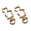 Set di due moschettoni dorati a forma di gatto per accessori fai-da-te e borse - Gatto / 5 Pezzi / Oro KC