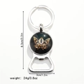 Metal butterfly bottle opener keychain with size specs 8.3cm and 24g weight dimensions - Letter O