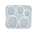 Stampo esagonale in silicone in cinque dimensioni con doppio foro per creazione gioielli fai da te - Stampo per Carillon di Vento Serie Esagonale