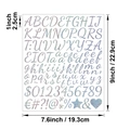 Self-adhesive 1-inch laser glitter alphabet stickers with letters and numbers - Silver
