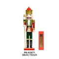 38cm red and green king nutcracker wooden soldier with glitter finish and gift box - R3871/King with Scepter