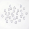 Facettierte transparente Glaskristallperlen für DIY-Schmuckherstellung und Zubehör - 3mm / Weiß