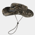 Detail of digital jungle camouflage sun hat featuring breathable metal vents and chin strap - Digital Forest Camouflage(4#色)