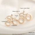 Golden 18k plated bicycle stud earrings with AAA cubic zirconia in copper material - Bicycle