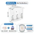 Vacuum storage bag medium size 80x70x38cm for clothes and quilts with smart air valve - 80*70*38*38cm (Medium Double 3D)