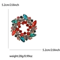 Vintage gold alloy bauhinia brooch with colorful rhinestones for women's suits - Colorful