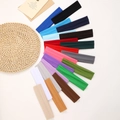 Selection of 18 vibrant colors of elastic knitted sports headbands neatly arranged - Thin Style Type 1 / 20 Pieces Set / Multicolor