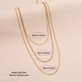 Dreilagige goldene Edelstahlhalskette mit Details zu Länge und Gewicht der Kette - Goldene einfache Schlangenkette mehrlagiger Stil (3#)