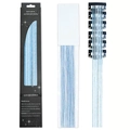 Blue glitter hair tinsel extension set with 12 smart clips for sparkling hair style - 6 Pieces Set / Laser Lake Blue (6-Piece Set)