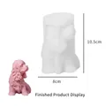3D Spaniel hond siliconen mal met roze was eindproduct met afmetingen van 10,5 cm - Cocker Spaniël