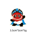 Panda enamel pin featuring Sichuan Opera mask design with gold metal edges - Opera Costume Mask Panda