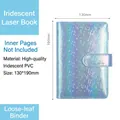 Light blue iridescent laser PVC loose-leaf notebook cover without inner pages - A6 No Inner Pages / Magic Cube Blue