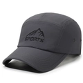 Cappellino sportivo grigio scuro ad asciugatura rapida con ricamo e occhielli laterali - Regolabile / grigio scuro