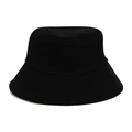 Classic black wide brim cotton bucket hat for sun protection with minimalist design - Adult Size (56-58cm) / Black