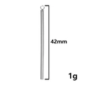 Vista detallada de un colgante cilíndrico de acero inoxidable de 42mm y 1g de peso - S1753-S / Plata (42mm)